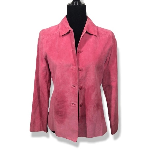 Valerie by Valerie stevens pink jacket 100%suede - Picture 1 of 14